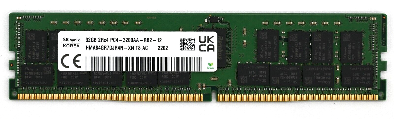 SK Hynix 32GB DDR4 3200MHz ECC 2Rx4 REG RDIMM SERVER Enterprise HMA84GR7DJR4N-XN Main Image