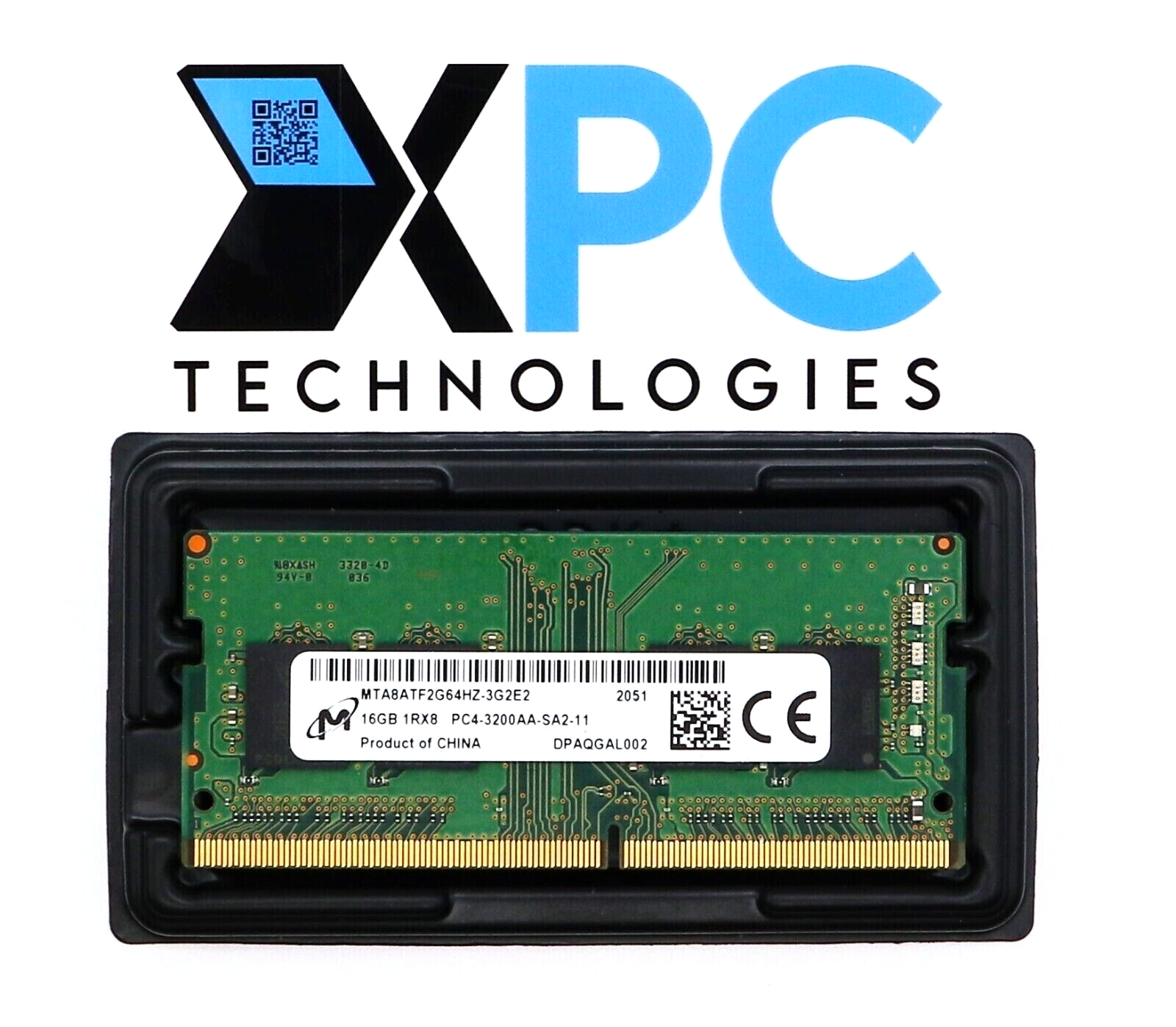 Micron 16GB DDR4 Laptop RAM 3200MHz PC4-25600 260pin SoDimm MTA8ATF2G64HZ-3G2E2 Main Image