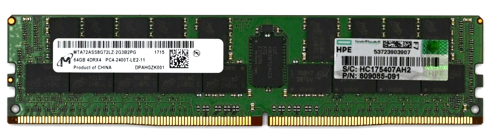 Micron 64GB DDR4 2400MHz ECC REG LRDIMM SERVER HP 809085-91 MTA72ASS8G72LZ-2G3B2 Main Image