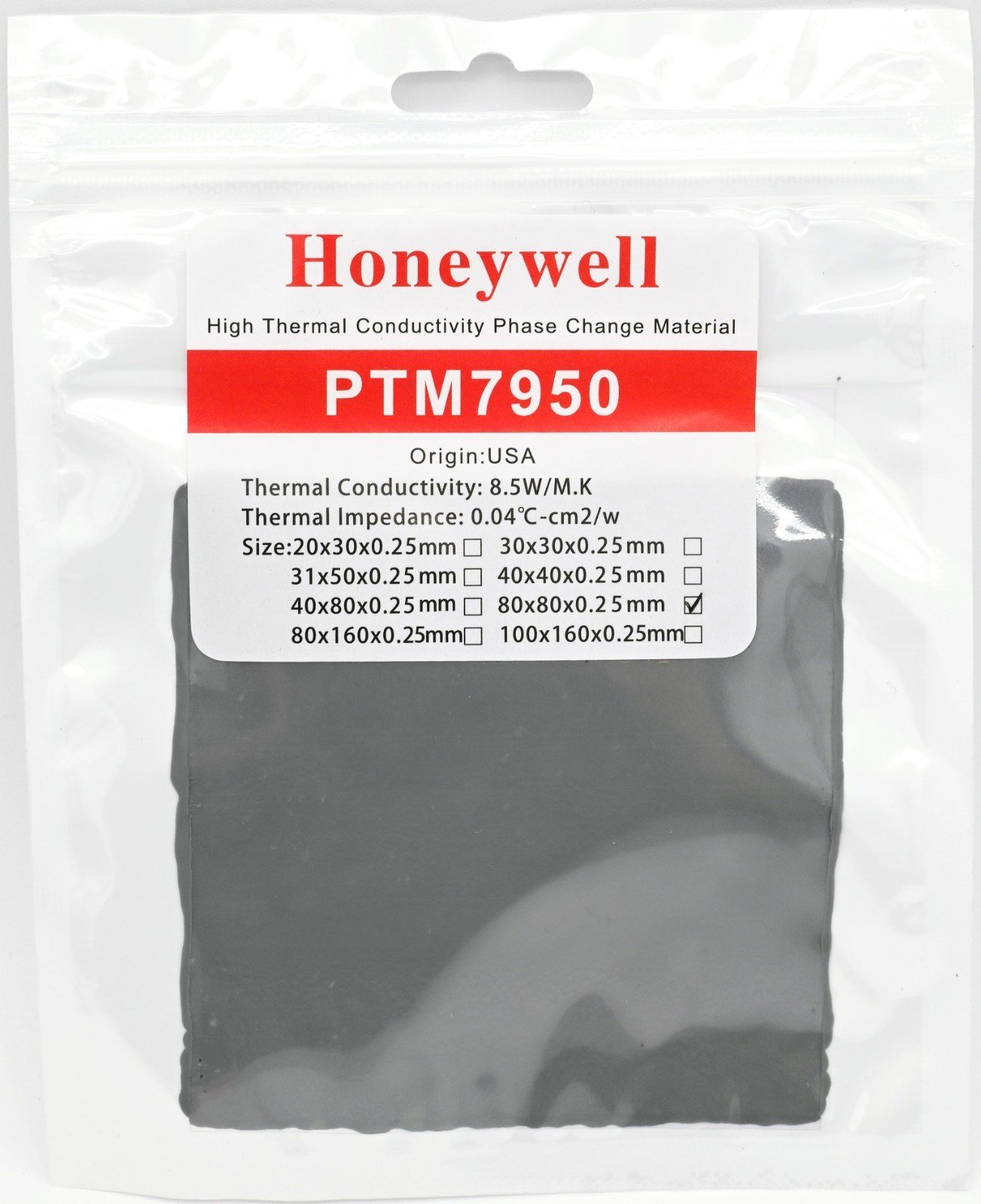 Honeywell PTM7950 80x80x0.25mm Phase Change Thermal Paste Laptop CPU Graphics Main Image