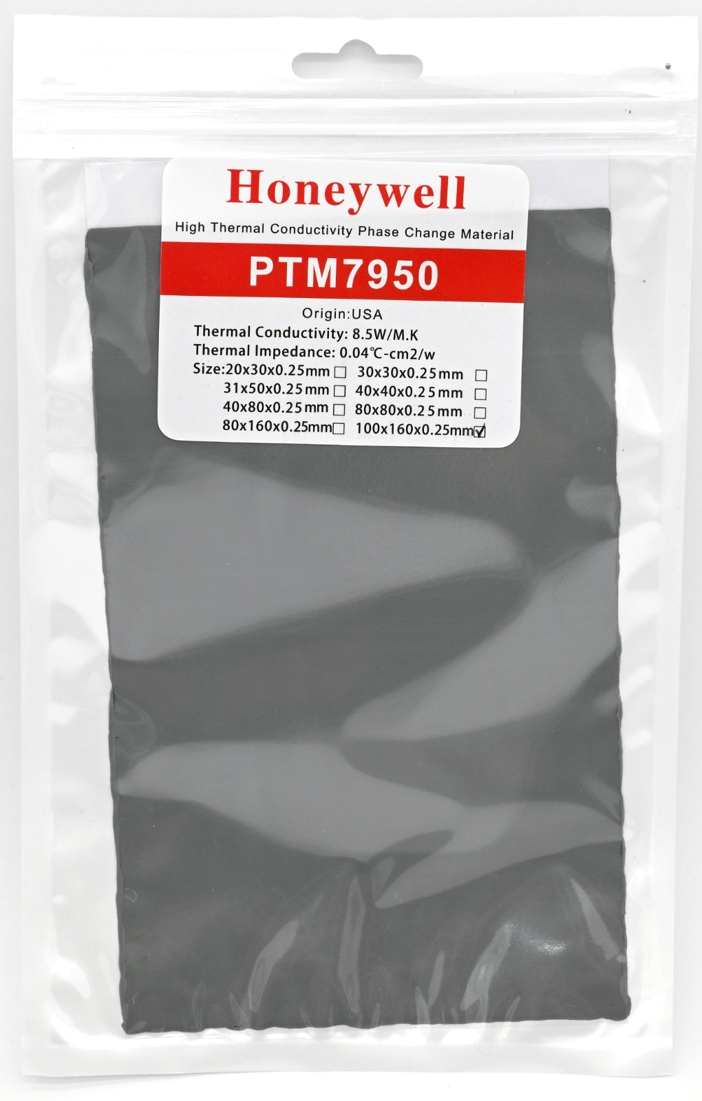 Honeywell PTM7950 100x160x0.25mm Phase Change Thermal Paste Laptop CPU Graphics Main Image